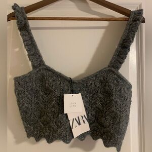 ZARA crop top (sweater material) *NEW